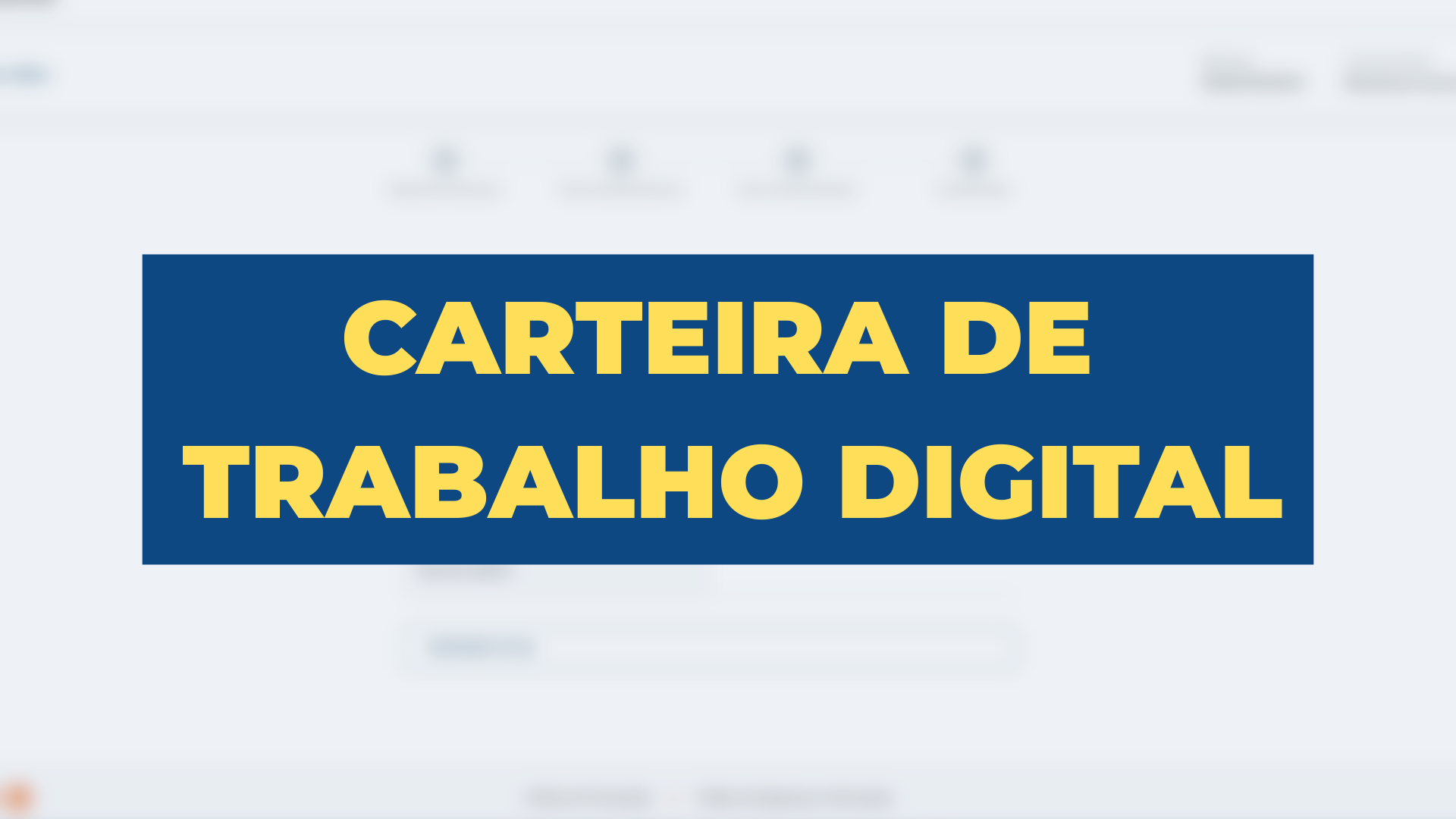 CARTEIRA DE TRABALHO DIGITAL